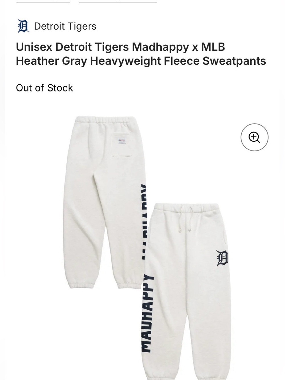 Madhappy White Heavyweight Fleece sweatpants